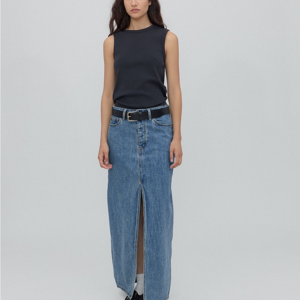 Still Here Lima Denim Maxi Skirt